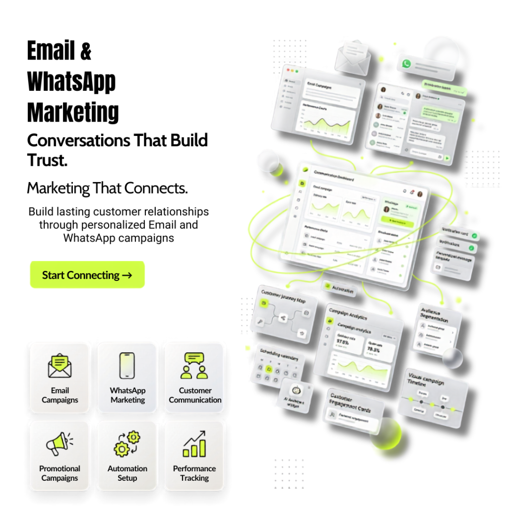 E-mail and WhatsApp Marketing